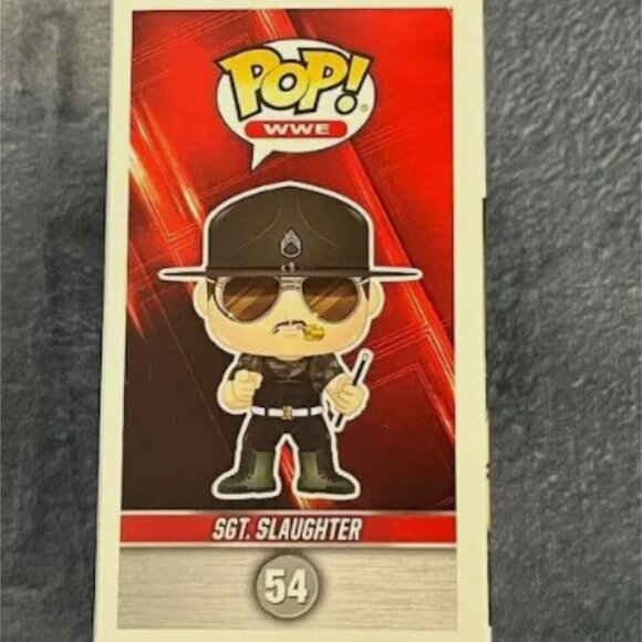 WWF WWE Sgt. Slaughter Signed Funko Pop #54 - Picture 2 of 2